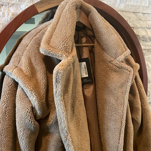 PLT - Camel Teddy Bear Borg Coat NWT - Picture 4 of 5